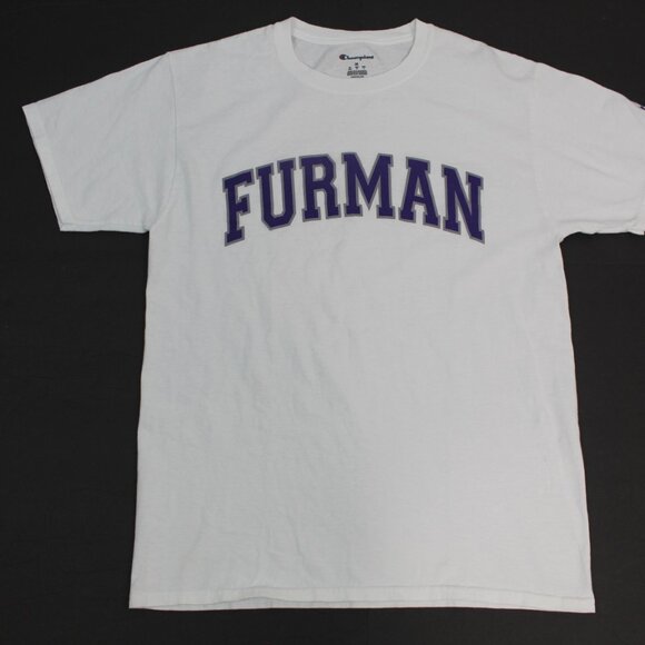 Furman University Champion Adult Tshirt White Size Medium - Picture 6 of 9